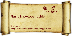 Martinovics Edda névjegykártya